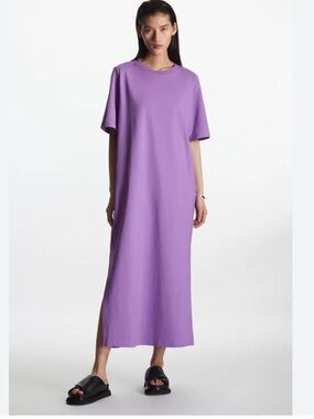 COS Oversized T Shirt Dress in Lavender Purple